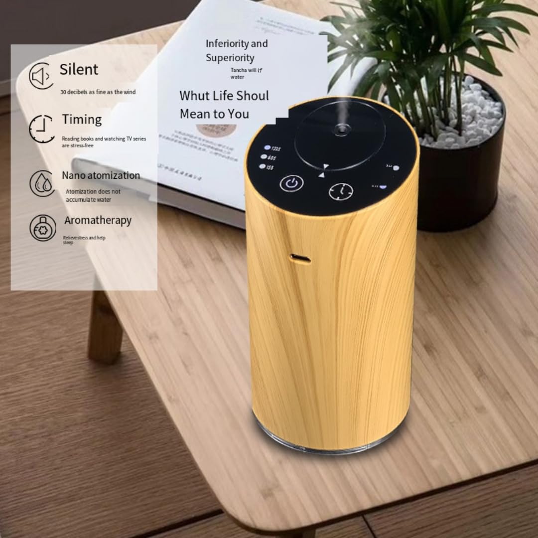Difusor automático de aromaterapia de grano de madera