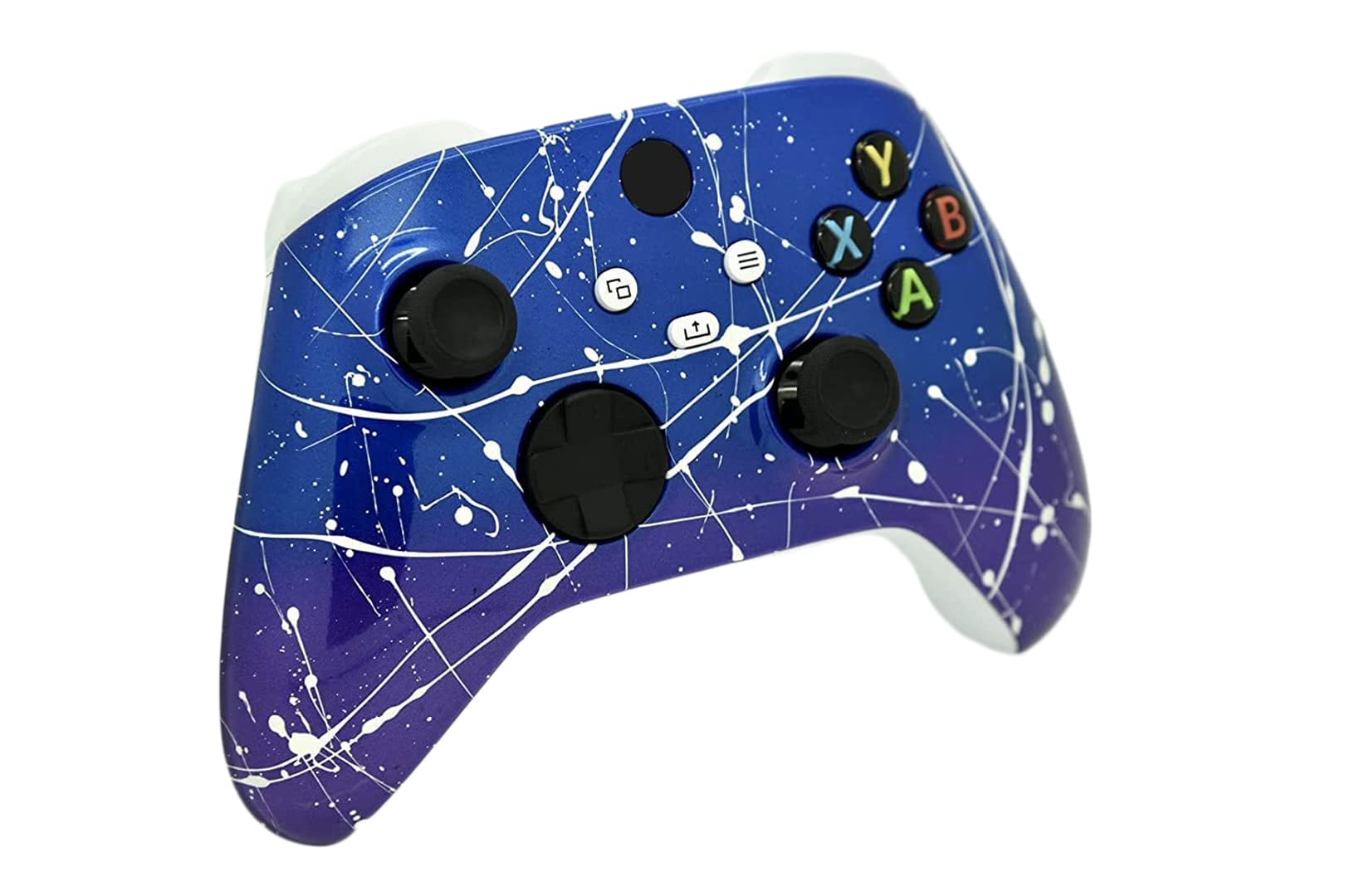 Hand Airbrushed Fade Custom Controller Compatible with Series X/S & One (Series X/S Blue & Purple White Drip)