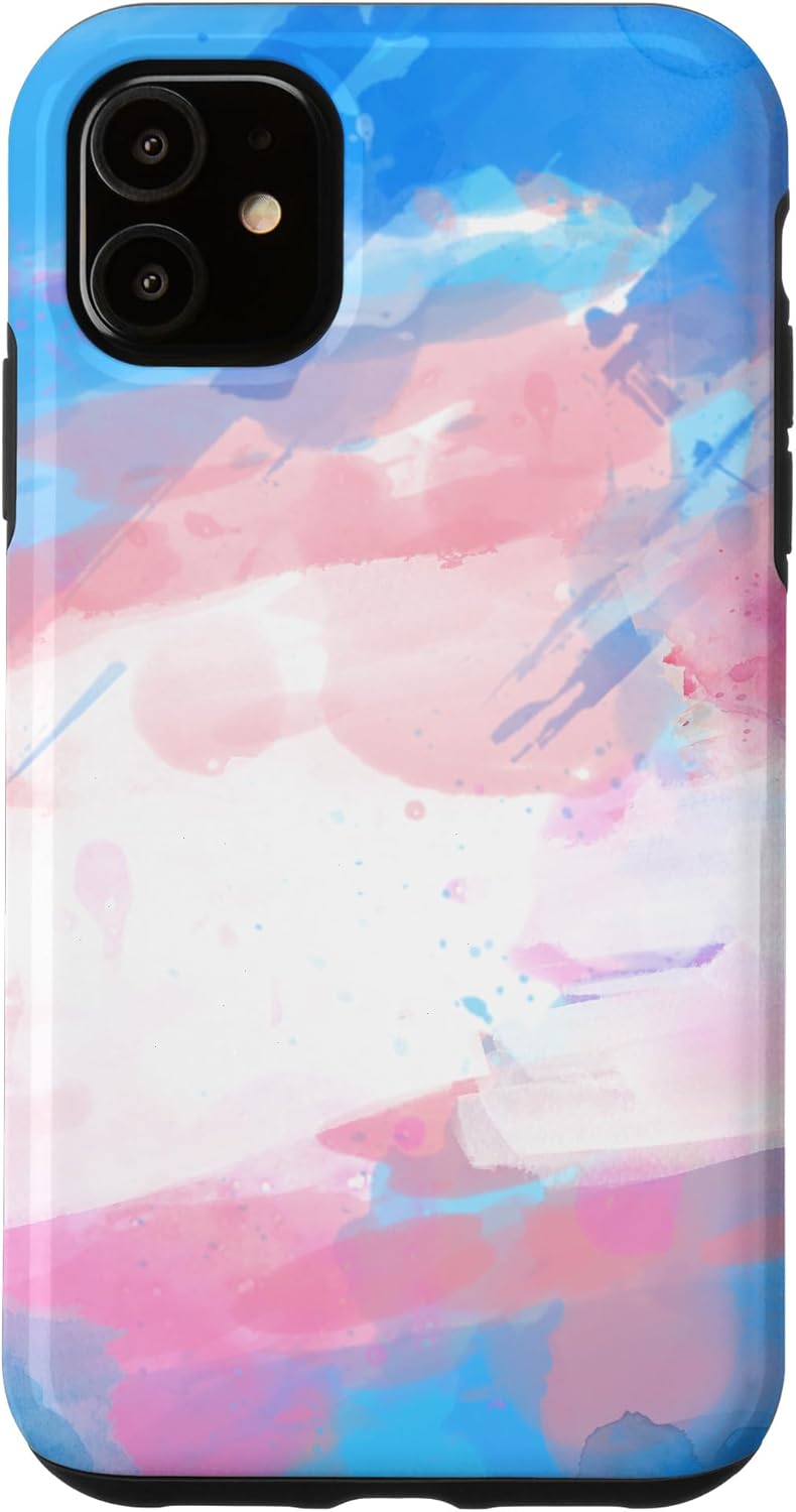 Trans Pride Flag Watercolour Case for iPhone 13