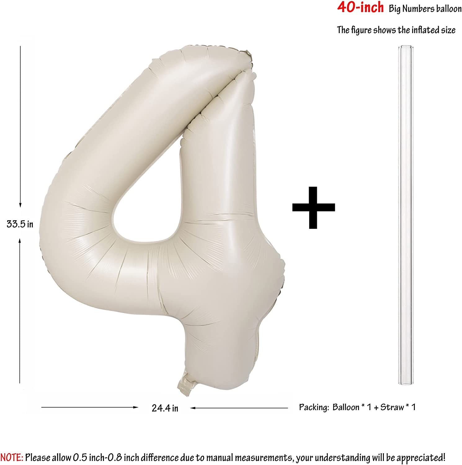 Red 0 balloon 40 Inch Giant Helium Foil Number 0 to 9 Red Balloon Birthday Wedding Party Digital Decorations (Number 0) — view 507