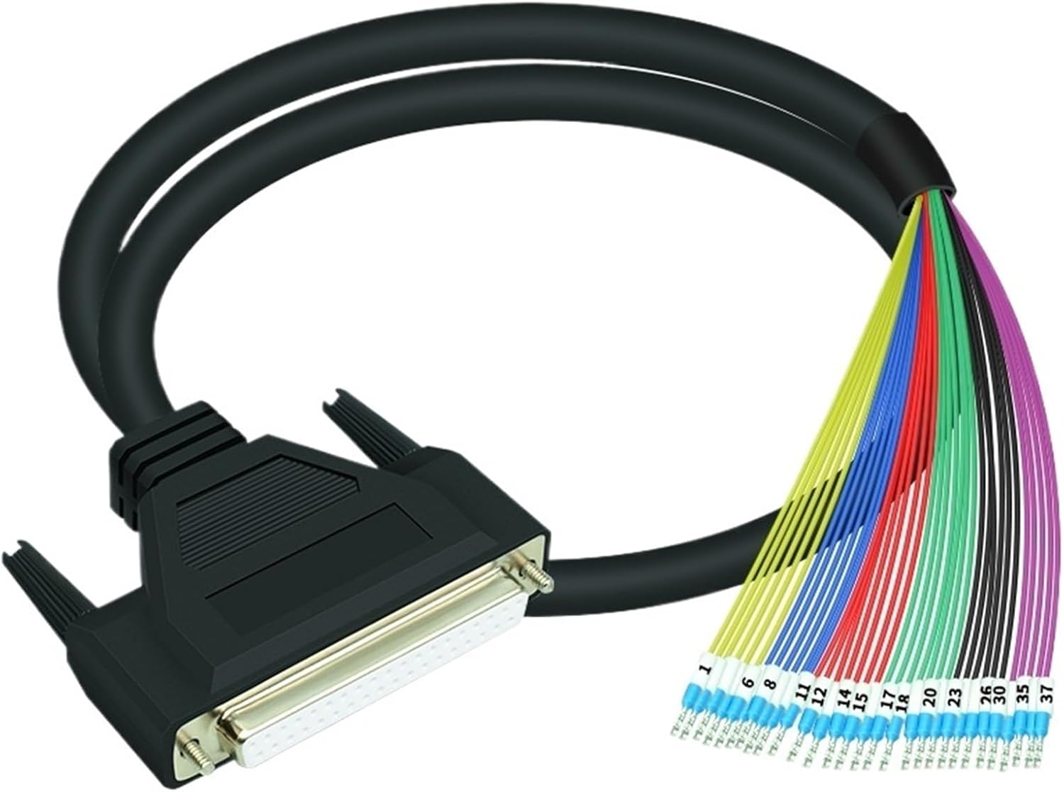 1PCS Dual DB37 D-Sub DIN Rail Mount Lnterface Module RS232 Cable to DB37 Male Or Female Baord DB37 Connector Serial Null Modem Cable