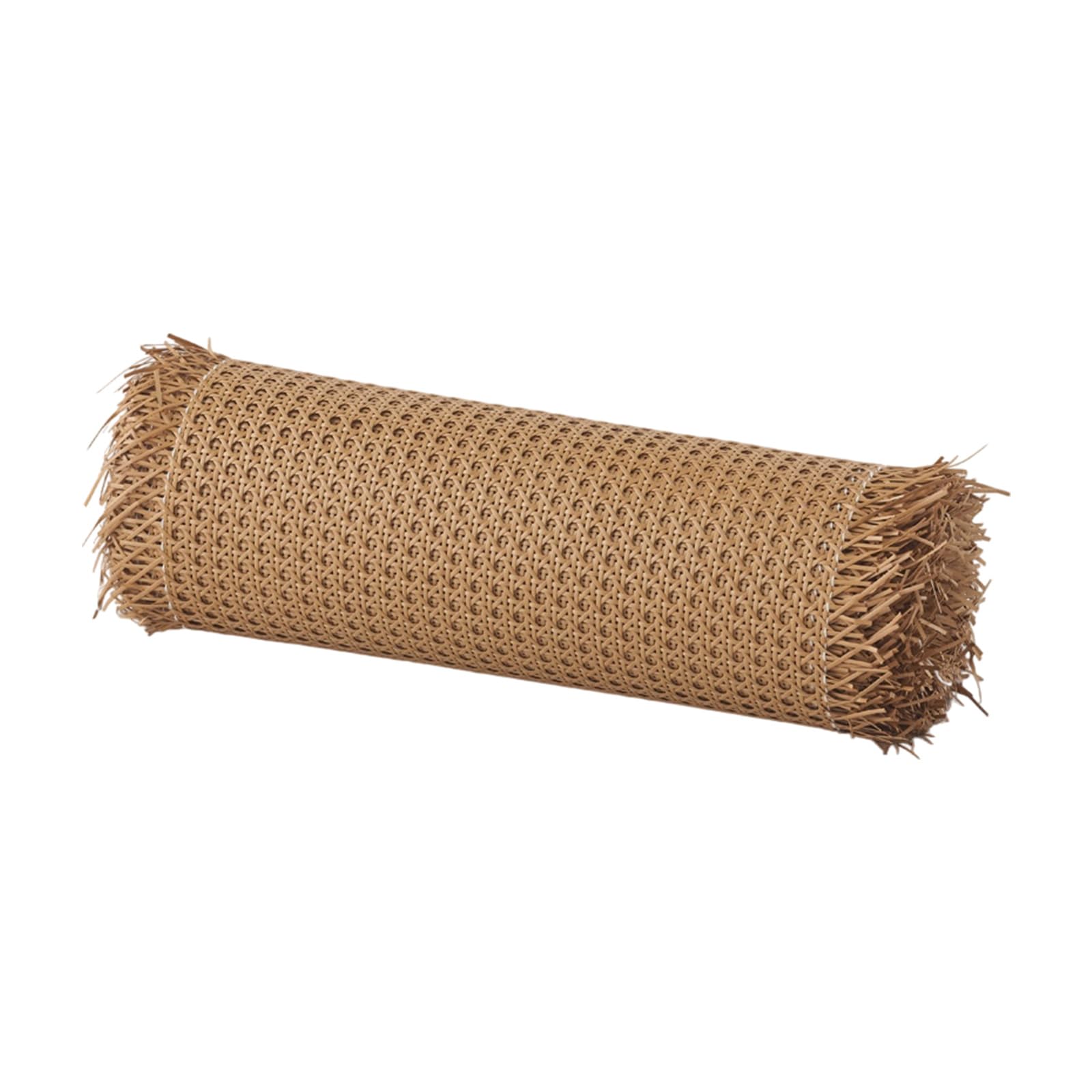 ZEPFJHE Decorative Weaving Mesh Roll, Faux Rattan Cane Webbing for Home Accents, Restoration Work and Panels Open Weave Cane Mesh Roll in Brown Synthetic