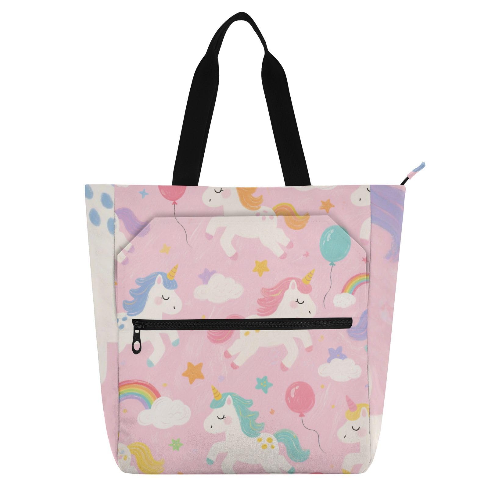 Bolsas de mano de unicornios arcoíris para llevar la magia a la escuela 8
