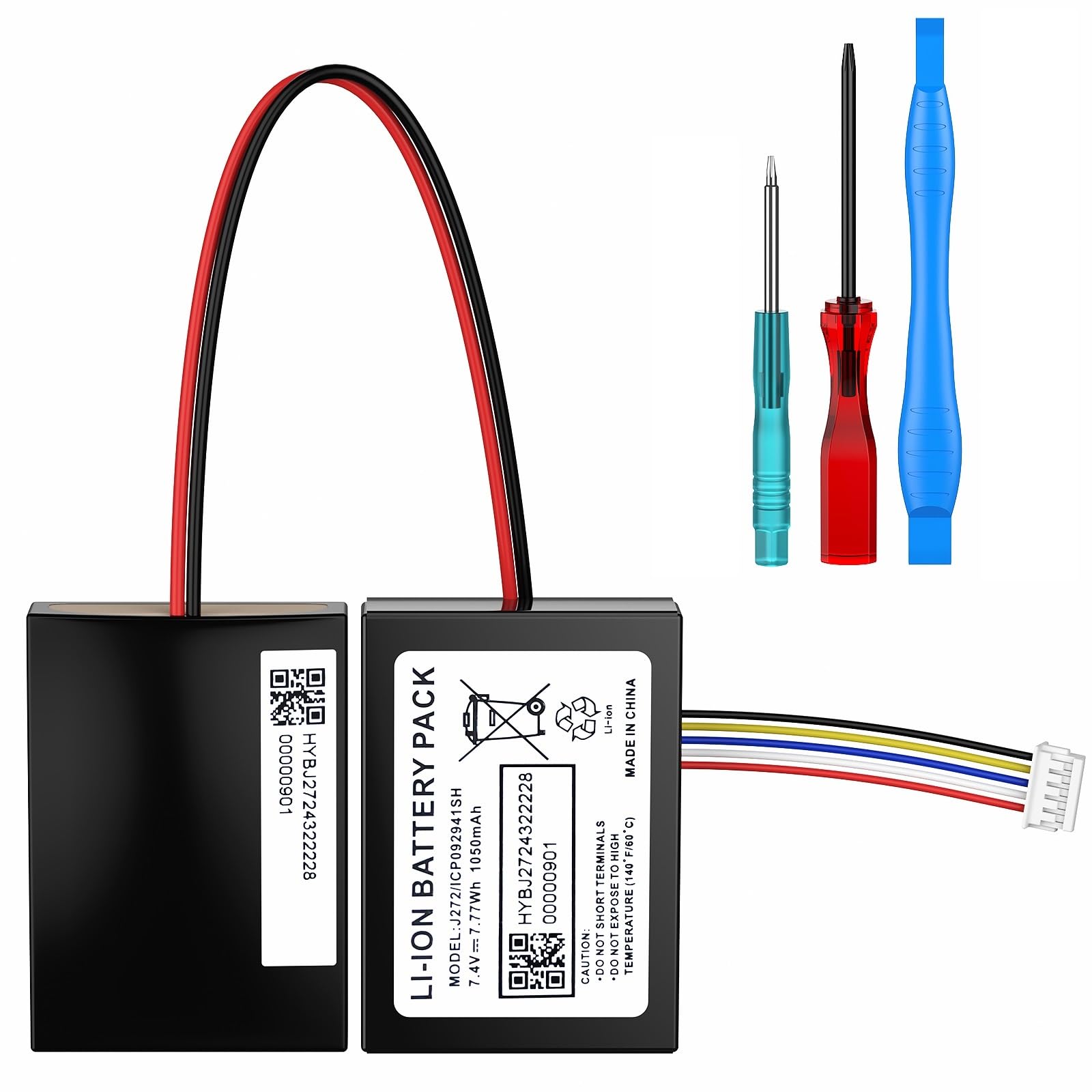 Battery for Beats Pill 2.0 Speaker Kratax 1050mAh Li-ion 7.4 V Replacement Battery for Beats Pill 2.0 J272/ICP092941SH Wireless Portable Bluetooth Speaker