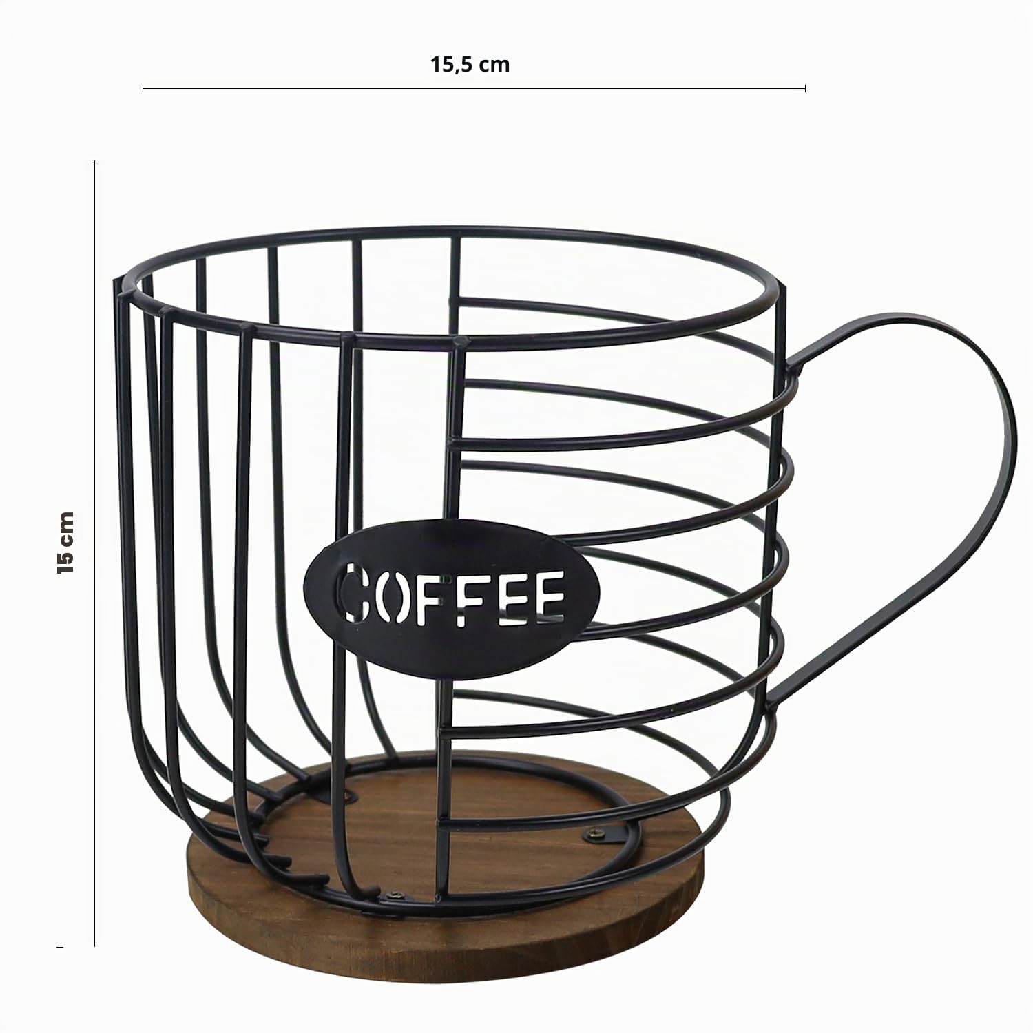 Porta Capsule Caffè, Porta Cialde Caffè, Cialde Espresso, Contenitore K per Banchetti, Accessori per Bar, Bancone, Casa, Ufficio, Nero