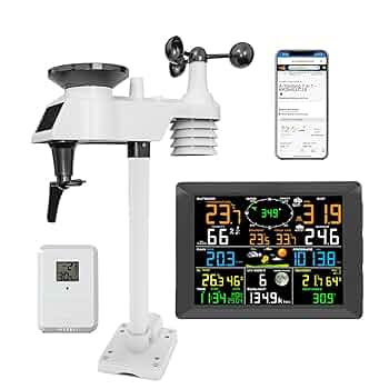 ウェザーステーション Amazon | Moongiantgo ウェザーステーション 気象観測器 気象計