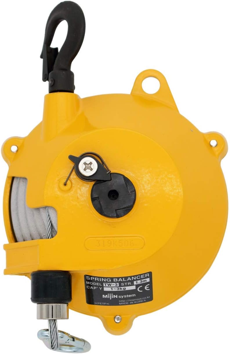 Tigon TW-3 Spring Balancer, Tool Balancer with Steel Cable, (Load Capacity: 1-3 kg/2.2-6.6 lbs)