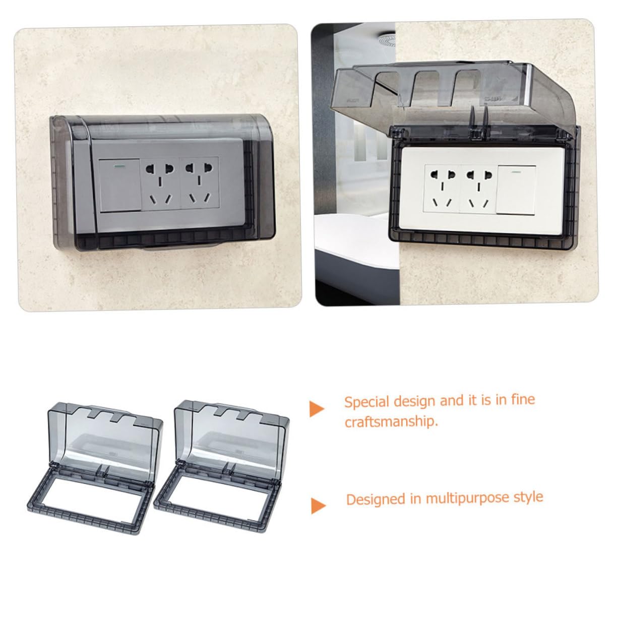 Alipis 5 Set Prese Elettriche Da Esterno Da Protezione Per Scatole Elettriche Design Splash Per Giardino Cucina E Garage 2 Pezzi*5