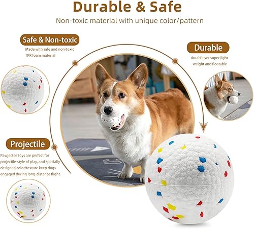 Miniatura 2 de Pelota de juguetes para perros para masticadores agresivos, bola de perro indestructible flotante en el agua, bola de goma TPR sólida duradera para