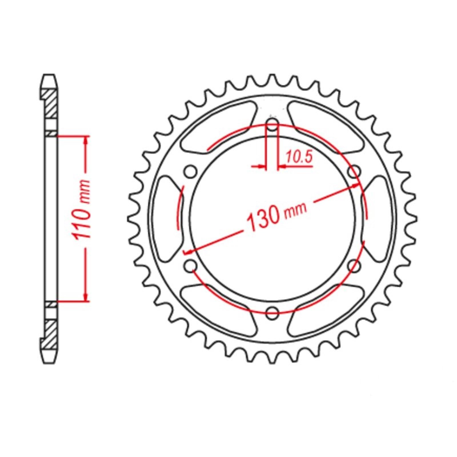 Piñón de Moto para Yamaha 700 Tenere (XTZ690) 2020-2024 para Suzuki GSX-8R M3, M4 2023-2024 Corona Trasera para Motocicleta (Paso 525)(50T)