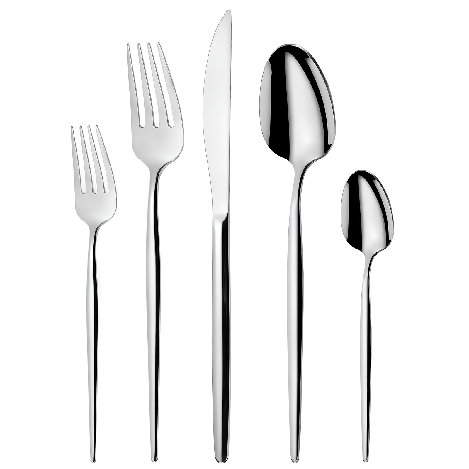 Besteck Set 12 Personen,Targzier 60 teilig Edelstahl Bestecksets,Essbesteck Set mit Messer Gabel Löffel,Edelstahl Essbesteck für Küche/Party/Restaurant,Glänzend Besteckset&Spülmaschinenfest