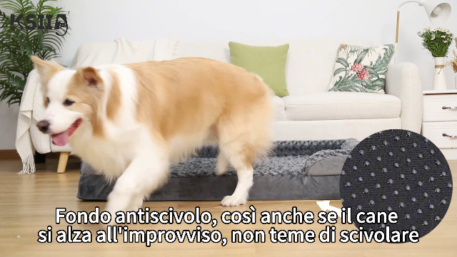 Cuccia Per Cani 75x75cm Grigio - Letto Sfoderabile Lavabile, Antiscivolo, Morbido E Confortevole - Foto 10