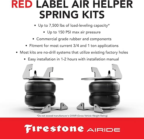 Miniatura 4 de Firestone Airide Juego de resortes Red Label para Chevy Silverado 2011-2025 y GMC Sierra 2500HD 3500HD 2WD 4WD | 2709