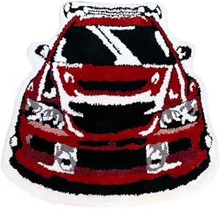 LAKEA Red Racing Car Shaped Tufting Rug Bathroom Bathmat Foot Pad Bath Mat Doormat