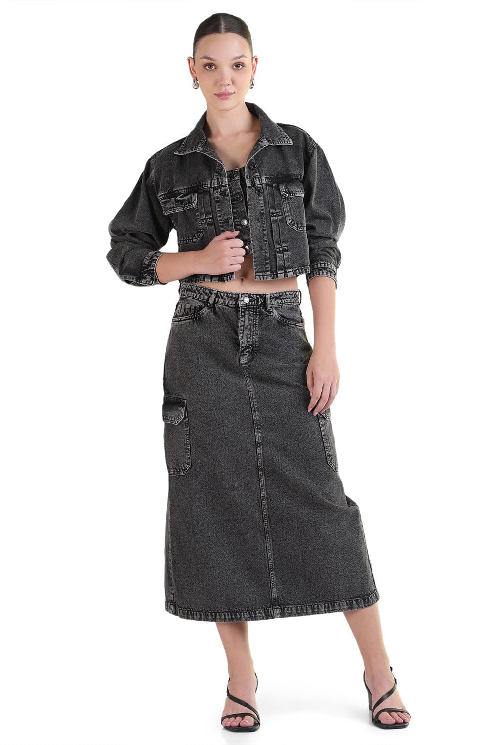 showoffff Edition Women's Solid Grey Co Ords Set with Jacket-IM-11609-08-10_Grey_XS-picture-43
