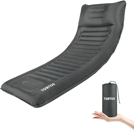 TOBTOS Self Inflating Camping Sleeping Pad with Pillow,...