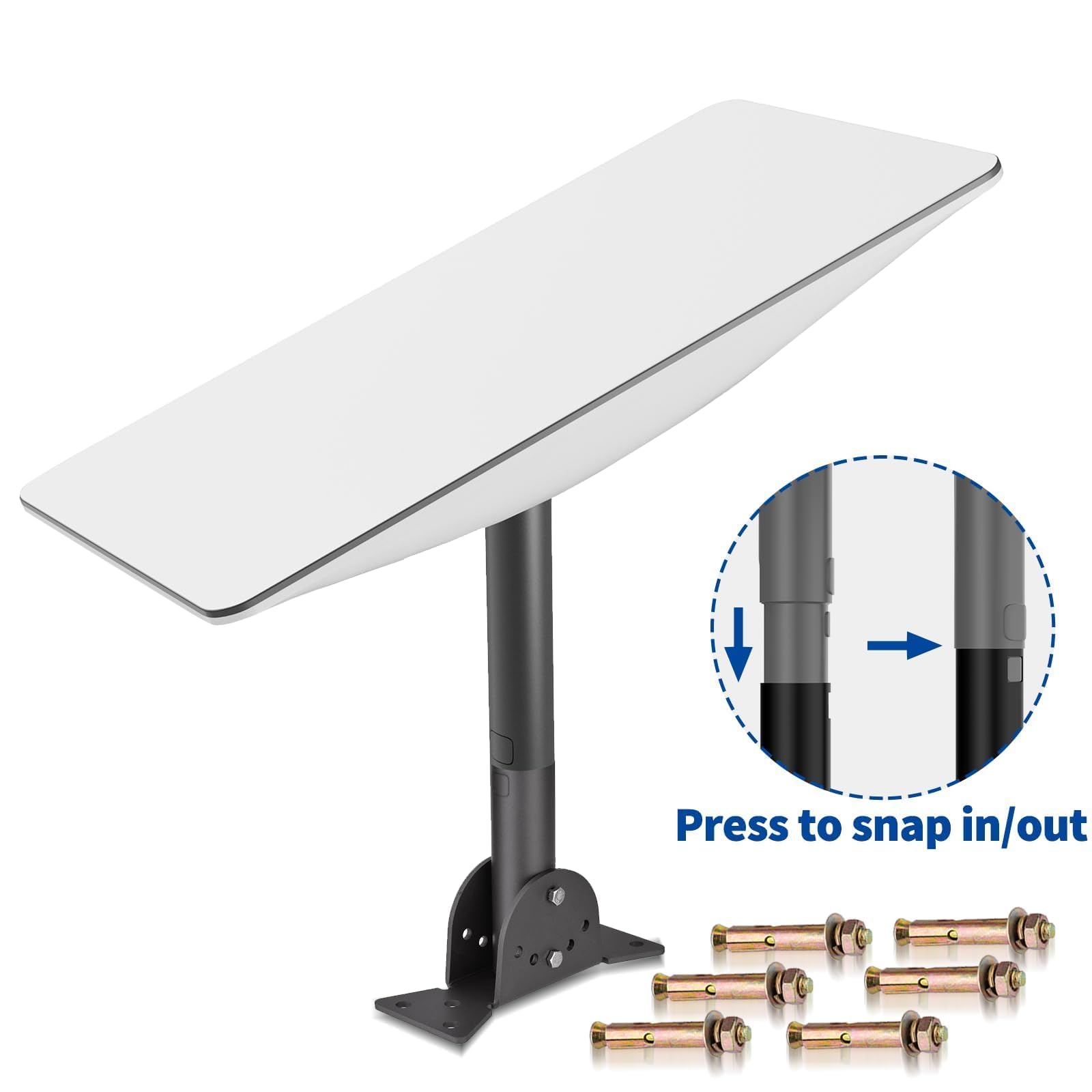 Bingfu Soporte Robusto y Más Grueso para Antena Parabólica de Internet por Satélite Starlink Gen2 V2 - Kit de Montaje en Poste de Pared Resistente con Accesorios de Soporte de Angulo Ajustable