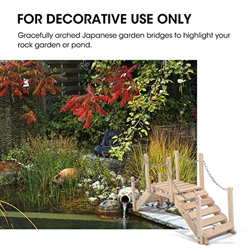 Mardili Art Decoration Painting Barden Bridge for home, garden backyard, Natural, 40 inches - Thumbnail 6