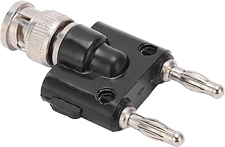 U28 BNC Male to Parallel Banana Plug, RF Coax Coaxial Splitter Double Connector Oscilloscope Test Accessories