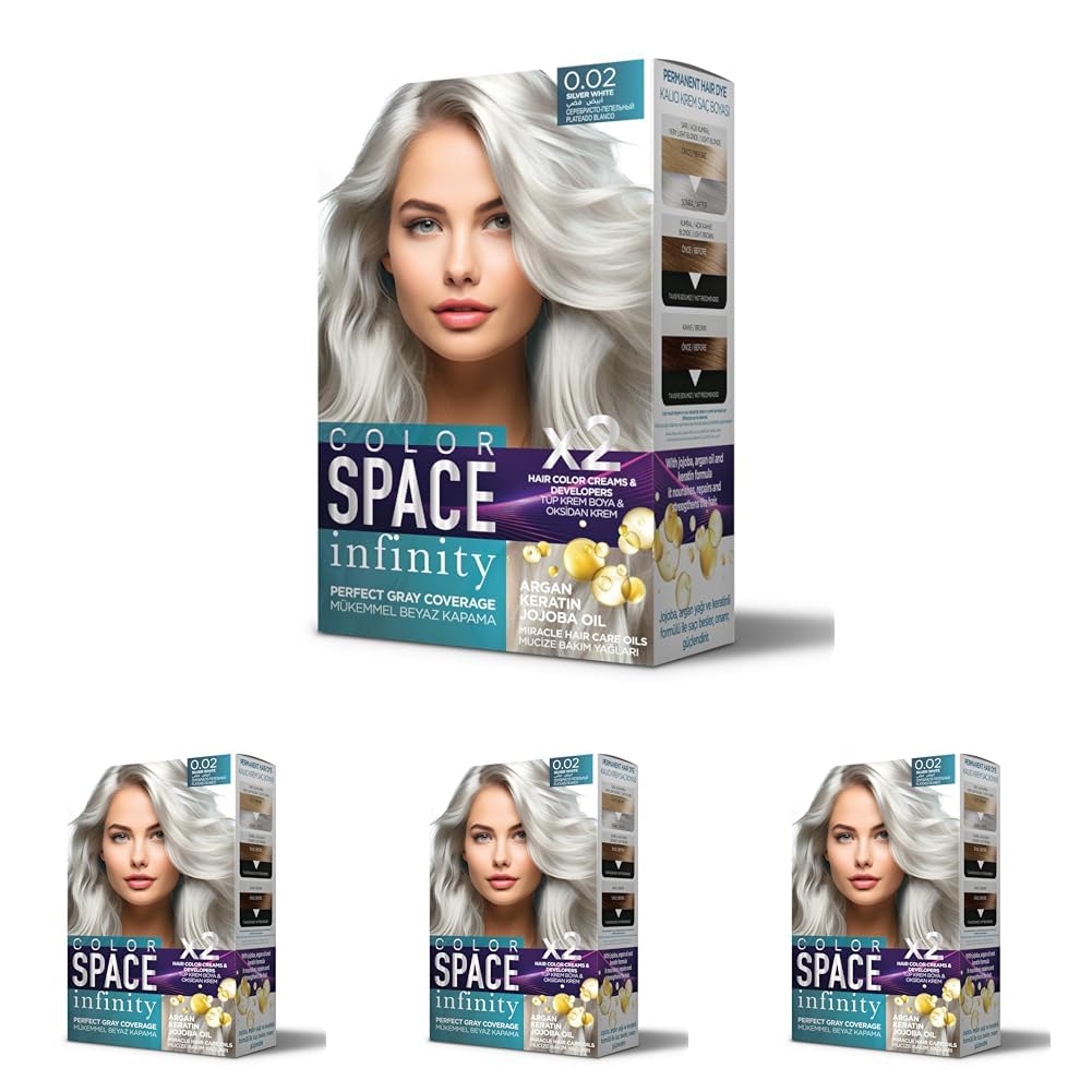Color Space Infınıty Set Saç Boyası Silver White (4 paketi)