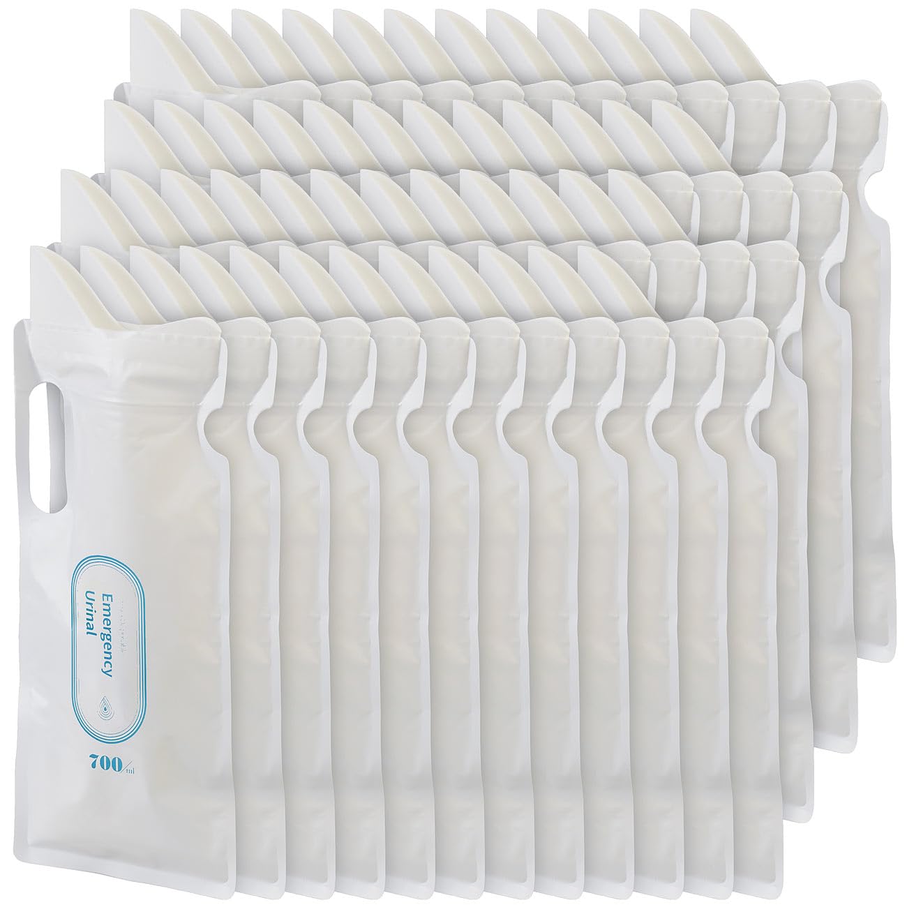 Semptec Urban Survival Technology bolsa para orina: set de 48 unidades Bolsa de orina, capacidad de 700 ml, almohadilla absorbente que convierte el líquido en gel y neutraliza olores (para inodoro)