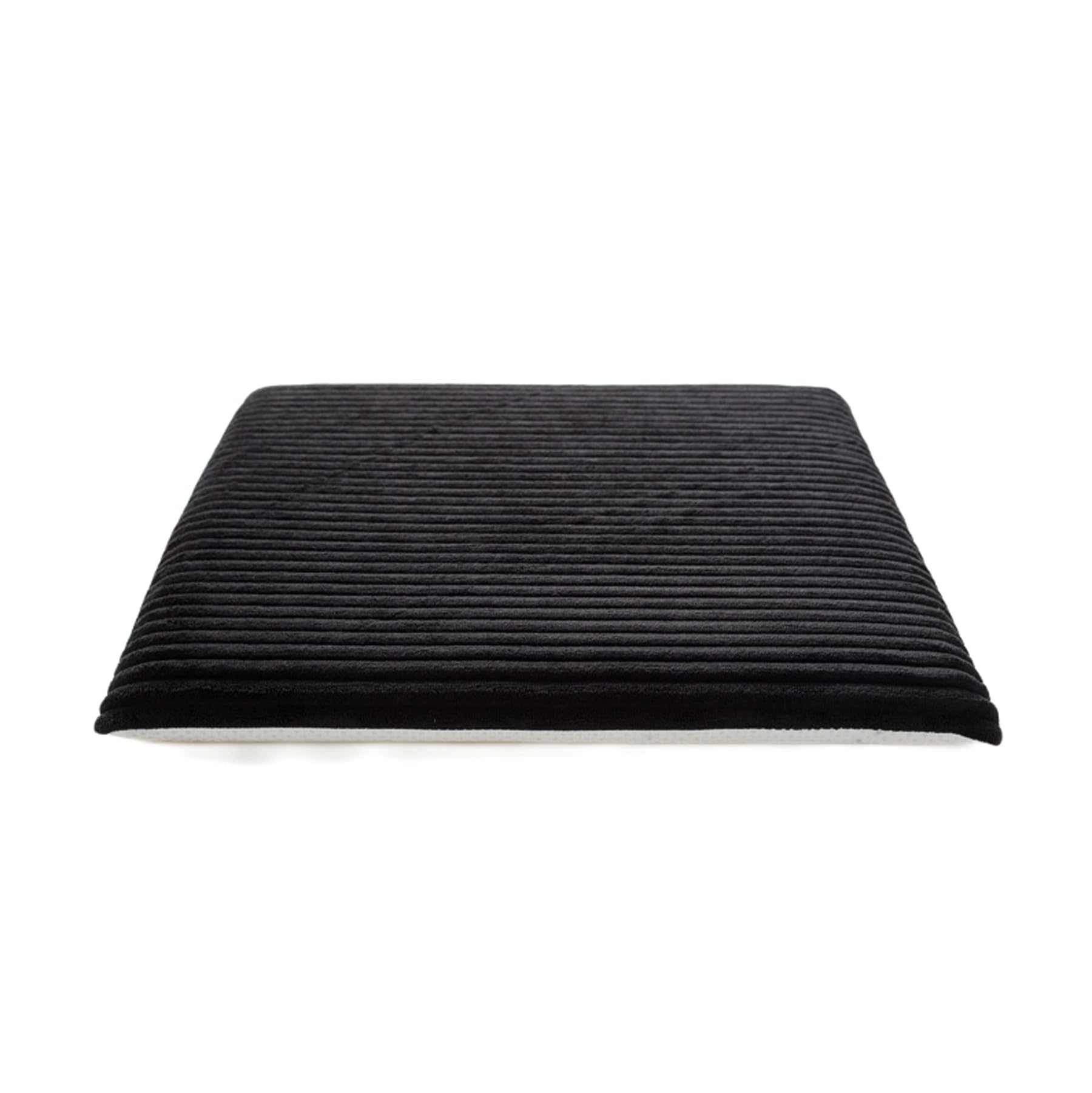 Kwadratowe, antypoślizgowe poduszki na krzesła z pianki memory z kordu, ergonomiczne poduszki na krzesła kuchenne, do biura i samochodu (czarne, 19" x 19")