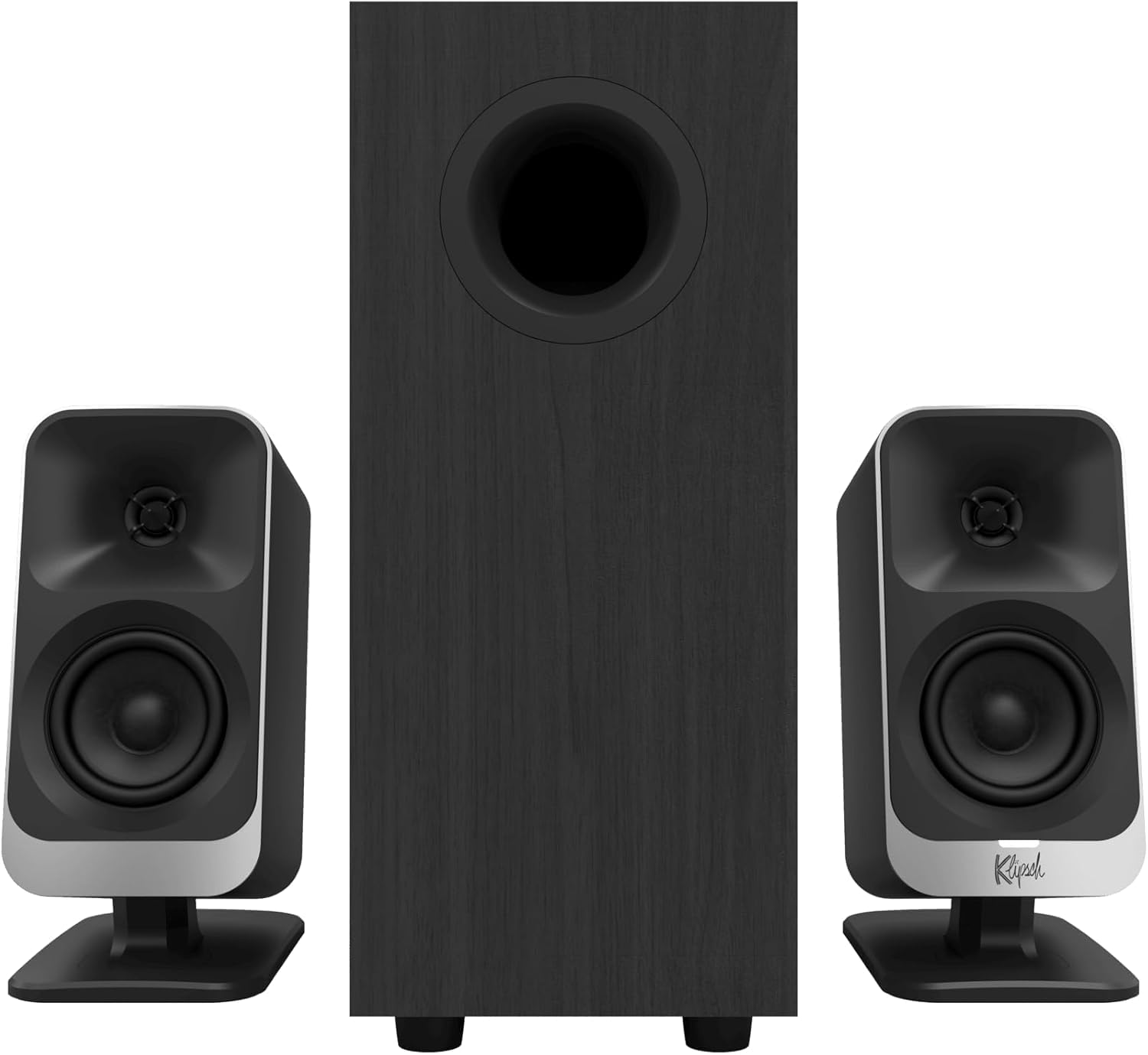 Klipsch ProMedia Lumina 2.1 - Altoparlante da desktop leggendario suono americano, USB-C, Bluetooth 5.3, illuminazione personalizzata, subwoofer compatto, nero