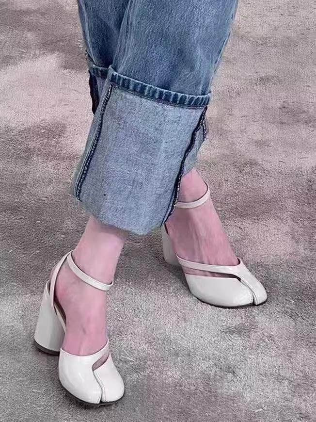 Tabi Heels for Women Plus Size Alternative Non Slip Sandals Goth Emo Rave Grunge Cute Kawaii Fashion Trendy Elegant Dressy Pumps Office Business Summer Fall Outdoors4