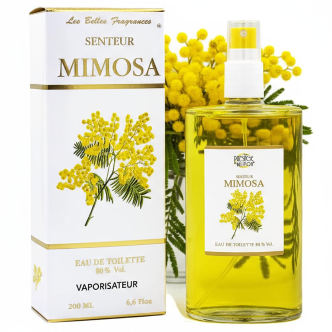Mimosa - Eau de toilette floreale da donna, profumiere artigianale in Costa Azzurra (200 ml)