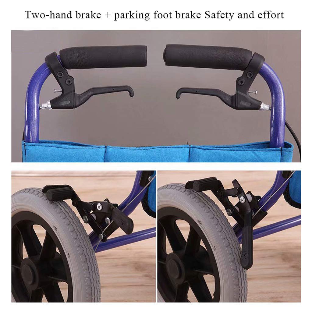 Carrello della Spesa Pieghevole/deambulatore/Carrello, Carrello della Spesa Leggero per Anziani, deambulatore e Sedile di Riposo Adatto per Anziani, Anziani e Anziani