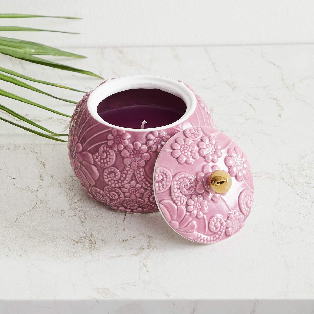 Home Centre Redolence Ceramic Jar Candle with Lid