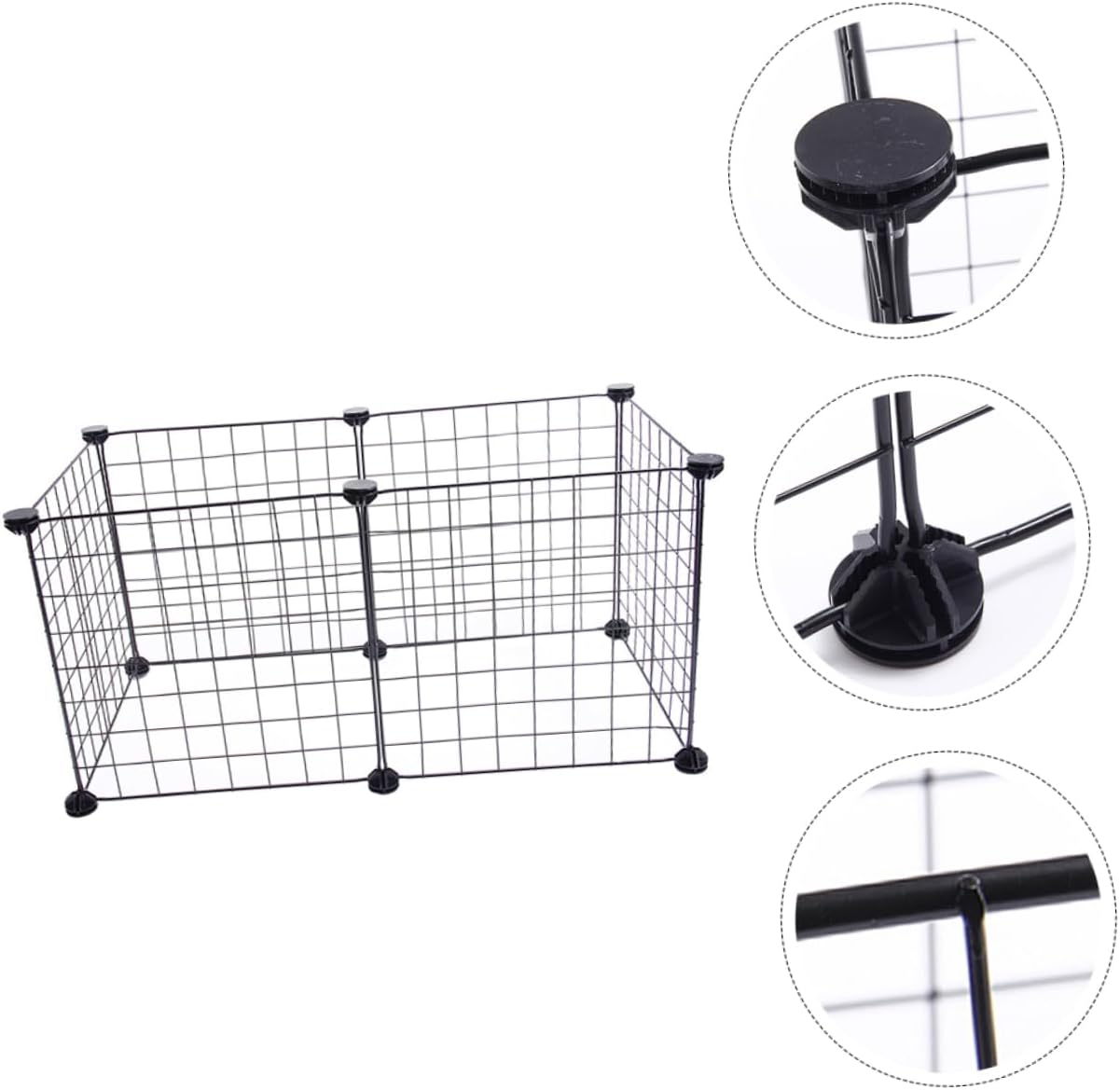 BESPORTBLE 1set Pet Safety Fence Mesh Dog Enclosure Joints Use Black Net for Dogs Cats and Pets Easy to Assemble