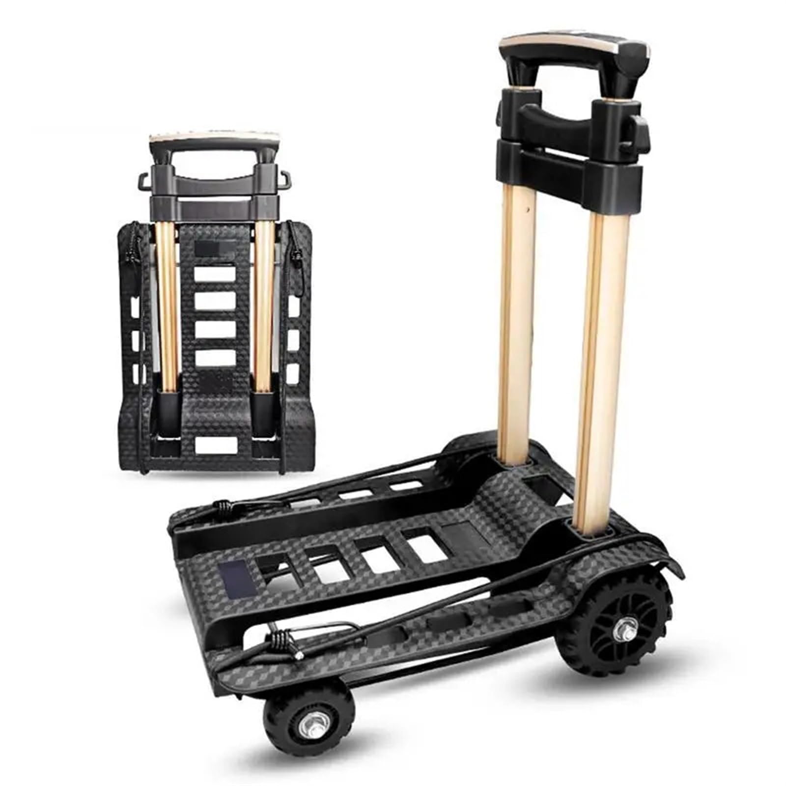 Carro plegable resistente para transportar mochilas de viaje y comestibles