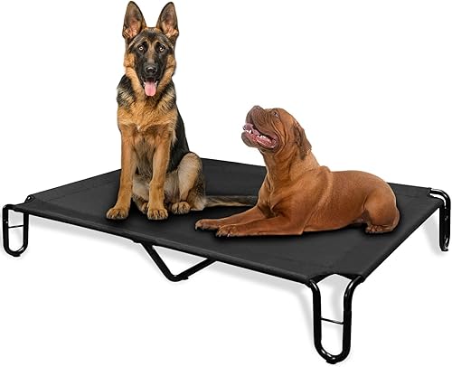 Cama elevada para perros al aire libre, cama elevada para perros grandes, cama para mascotas impermeable con marco estable, malla reciclable
