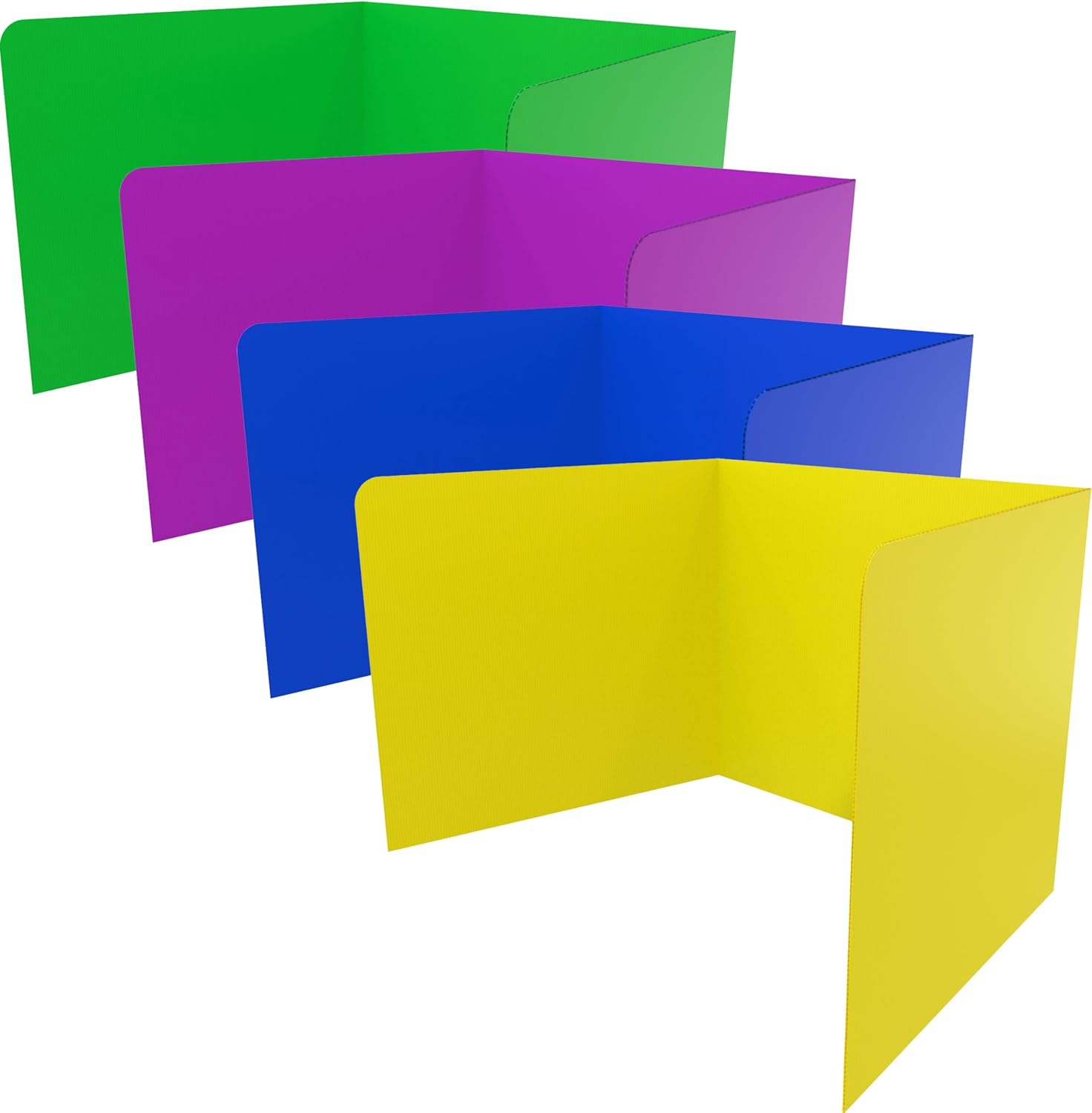 20 Pack Assorted Colors Plastic Classroom Privacy Shields for Student Desks