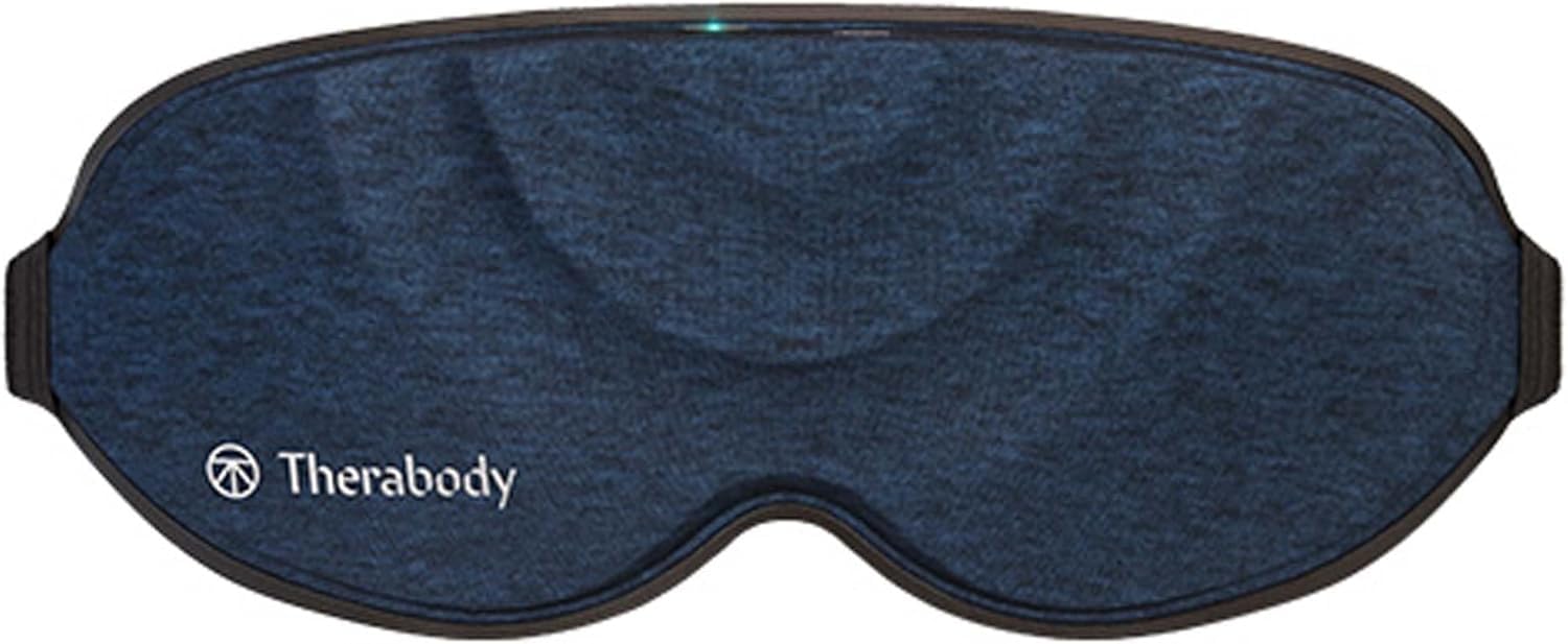 THERAGUN Therabody Sleep Mask, Ultra Comfortable 100% Darkening Eye Mask with Gentle Vibration Massage for Stress and Headache Relief & Self-Care