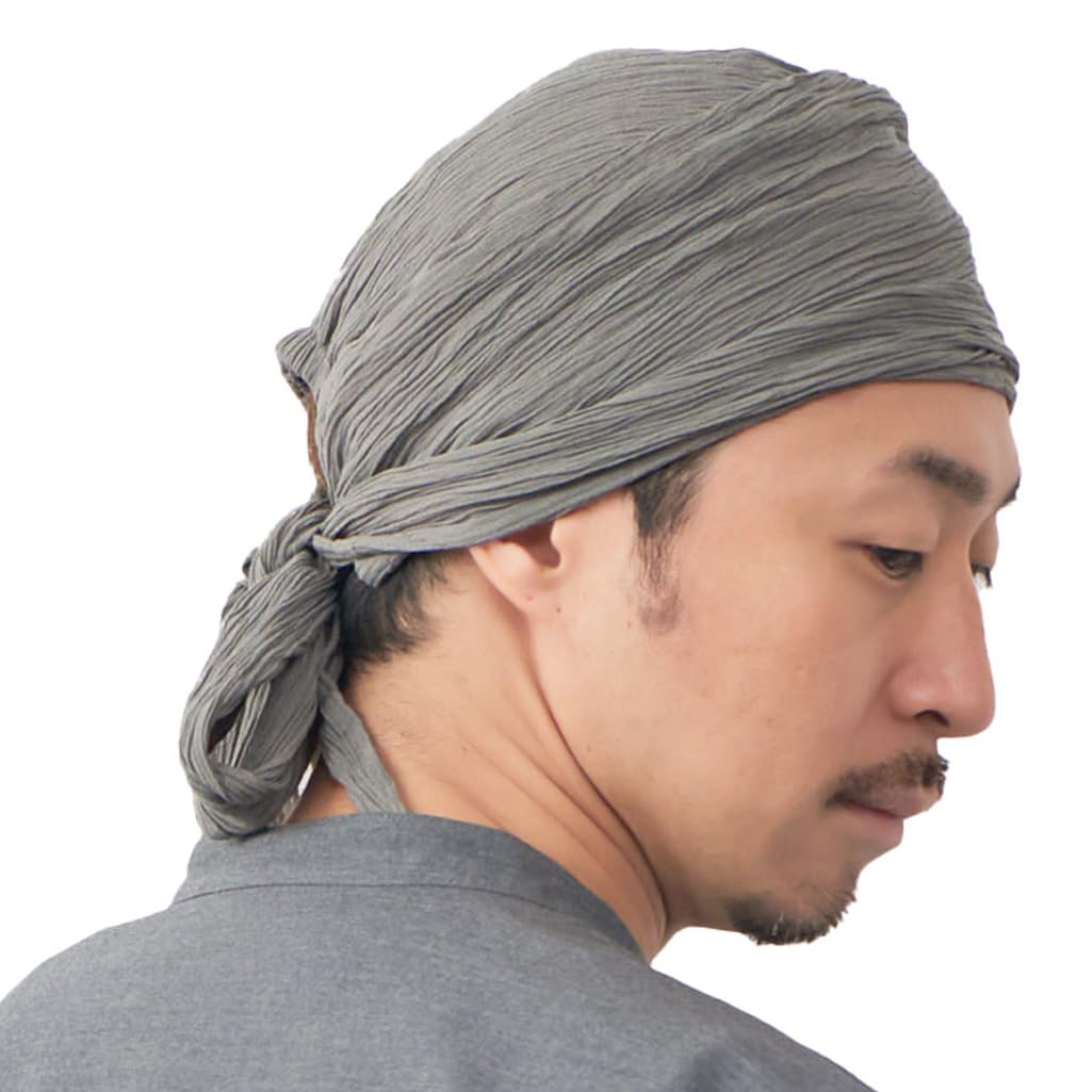 CHARM Pirate Hat Head Scarf - Turban Bandana Cap Boho Scarf Chic Womens Mens Adult Pirate Costume Charcoal Grey