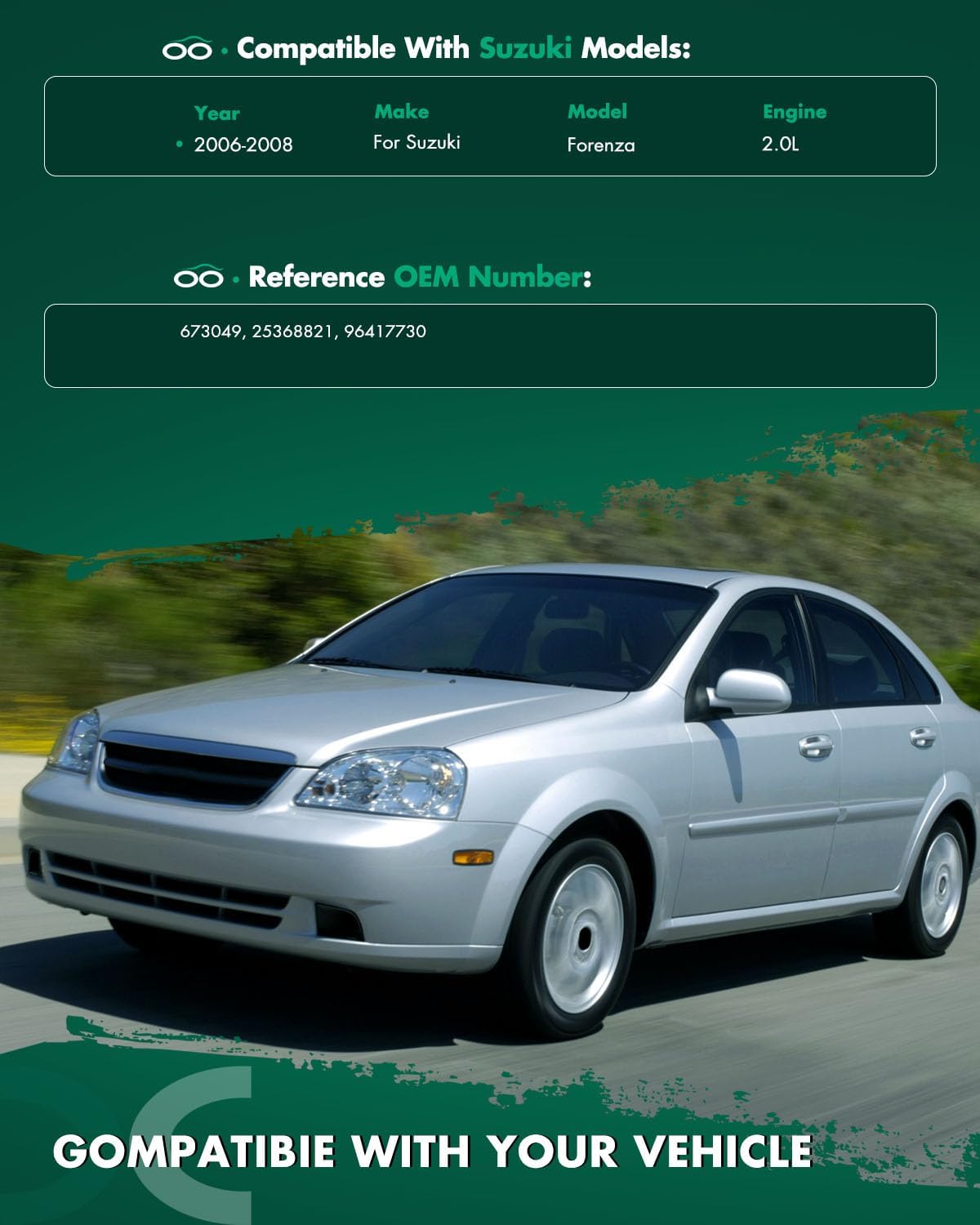 SCITOO Electronic Throttle Body Compatible with for Suzuki forenza - Replaces 673049, 25368821, 96417730