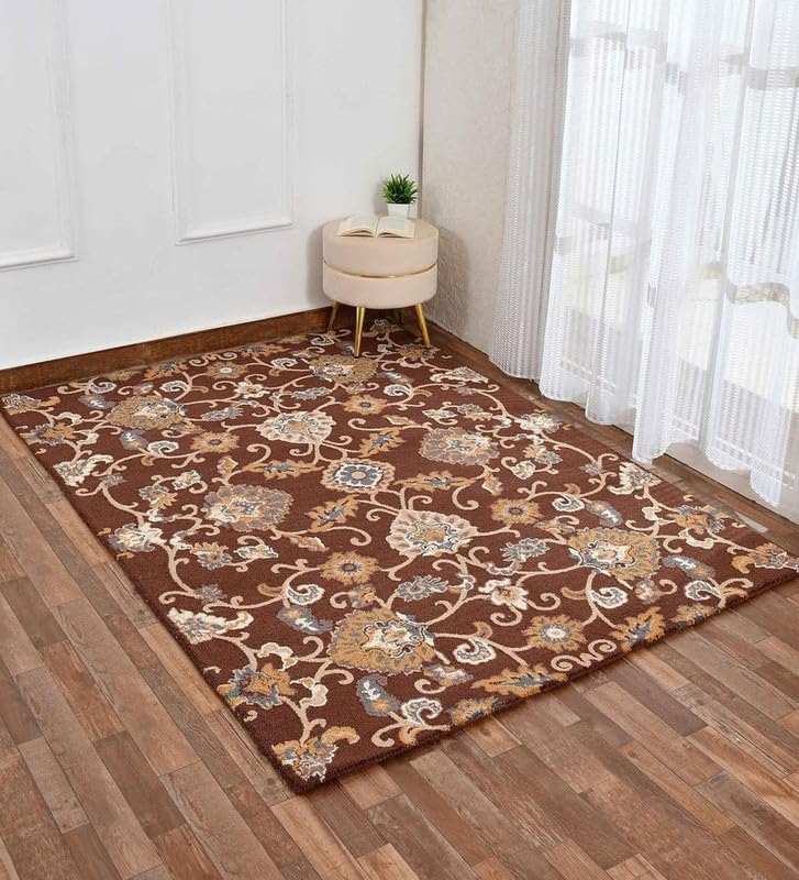 Image of OLEFIN Handmade Thick Woolen Anti Slip Carpet and Rugs for Living Room Bedroom Hall Dinning Room Kids Room