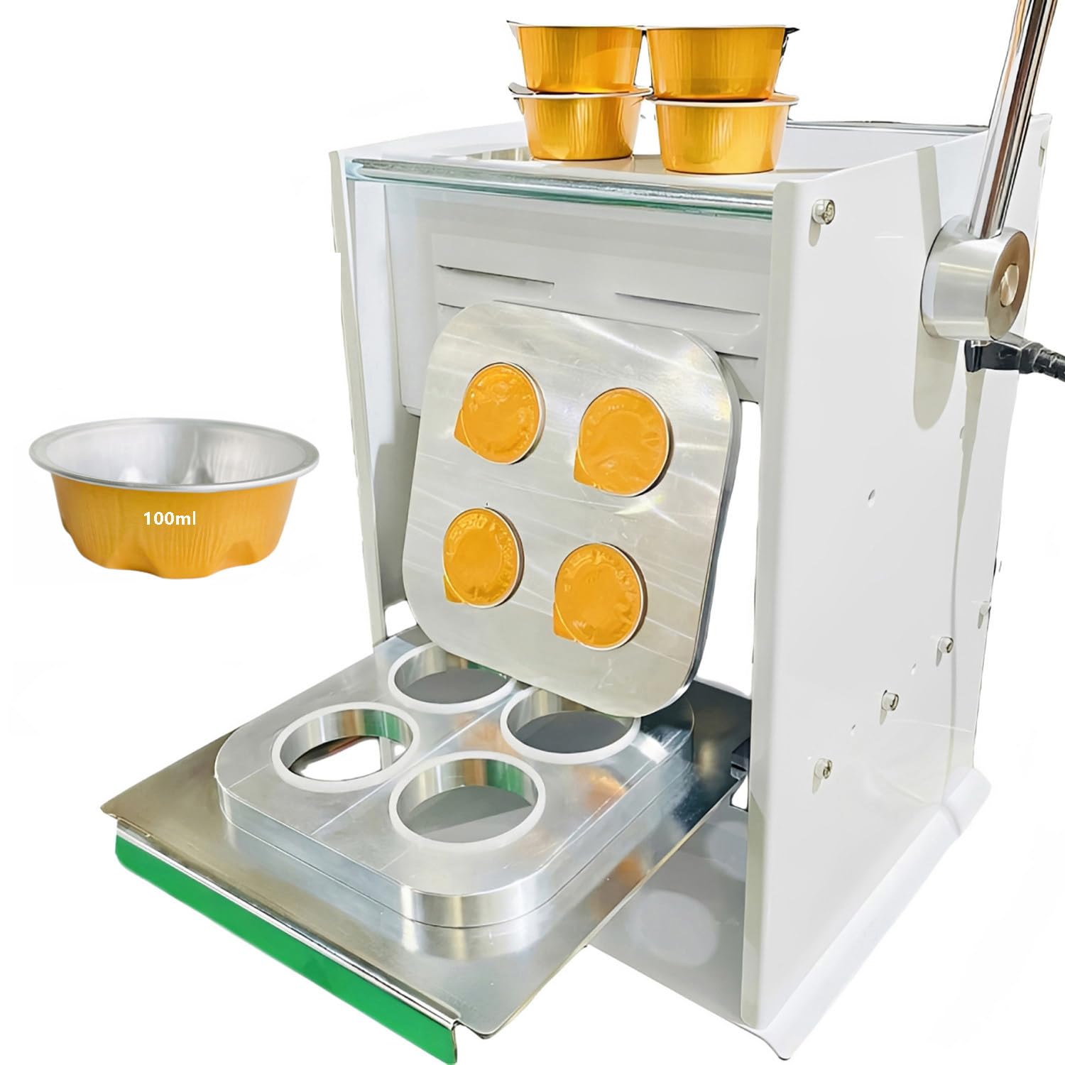 asdchZen Manual Heat Sealing Machine With Digital Temperature Control For Coffee Capsules, Tea, And Food Packaging (100Ml/125Ml/170Ml)