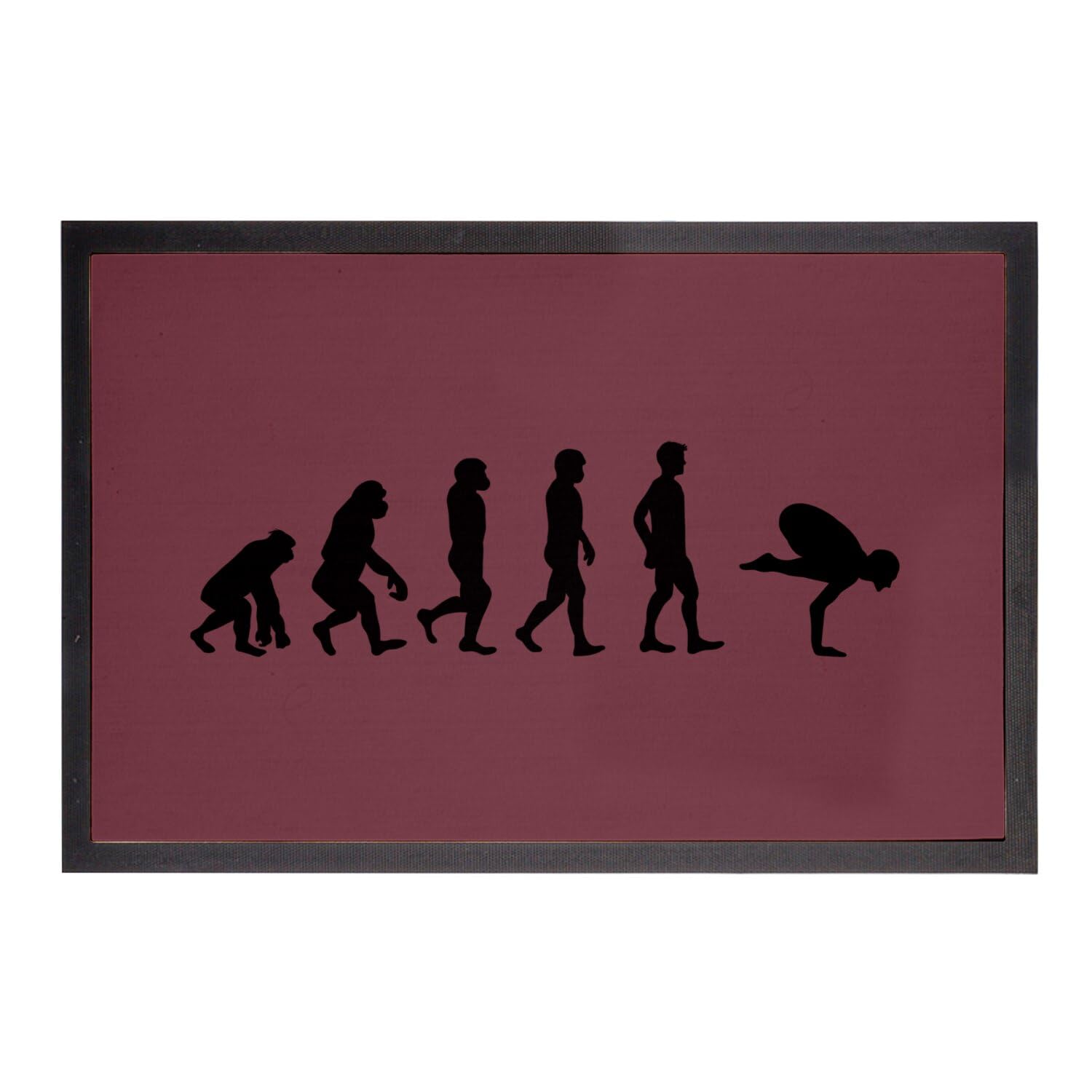Tapis de meditation Inde paillasson rouge yoga 60x40 pour entree