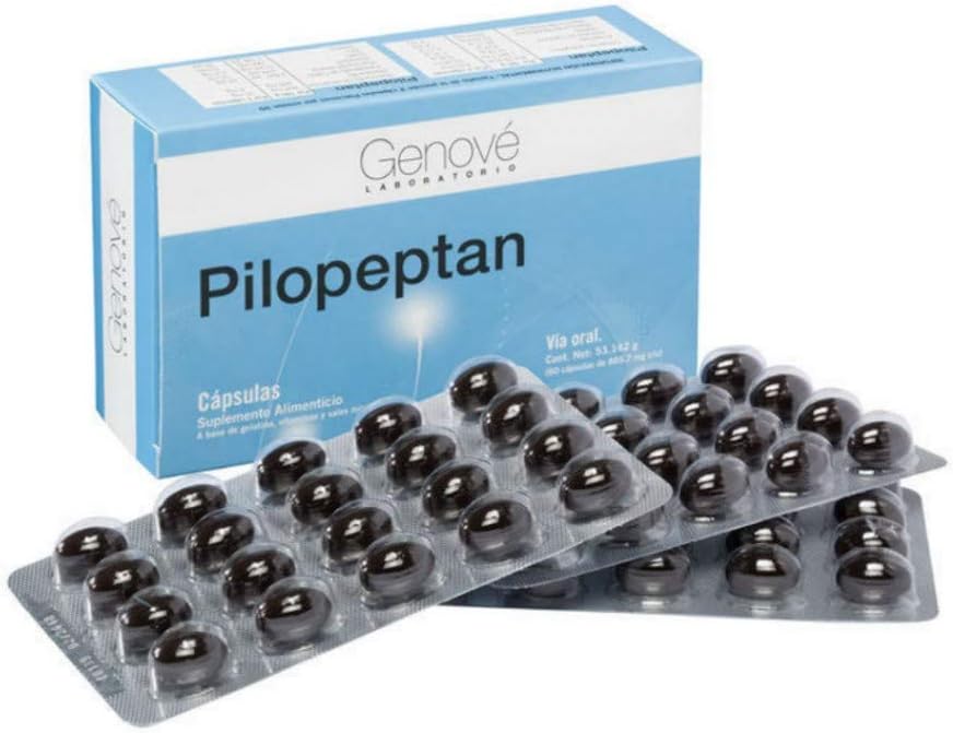 GENOVÉ Pilopeptan 60 Capsules - Hair Care - Treatment to Stop Hair Loss - Hair Regrowth Treatment For Women and Men - Vitamins - Provide Nutrients To Your Hair To Stop Hair Loss - Active Ingredients