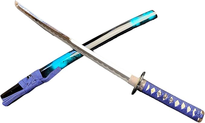 Amazon Co Jp 模造刀 美術刀剣 関 泉水 せんすい 小刀 マーブル 青 V Road ホーム キッチン