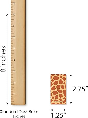 Miniatura 5 de Big Dot of Happiness Estampado de jirafa  Mini pegatinas de barra de caramelo  Safari Party Pequeños recuerdos  40 unidades