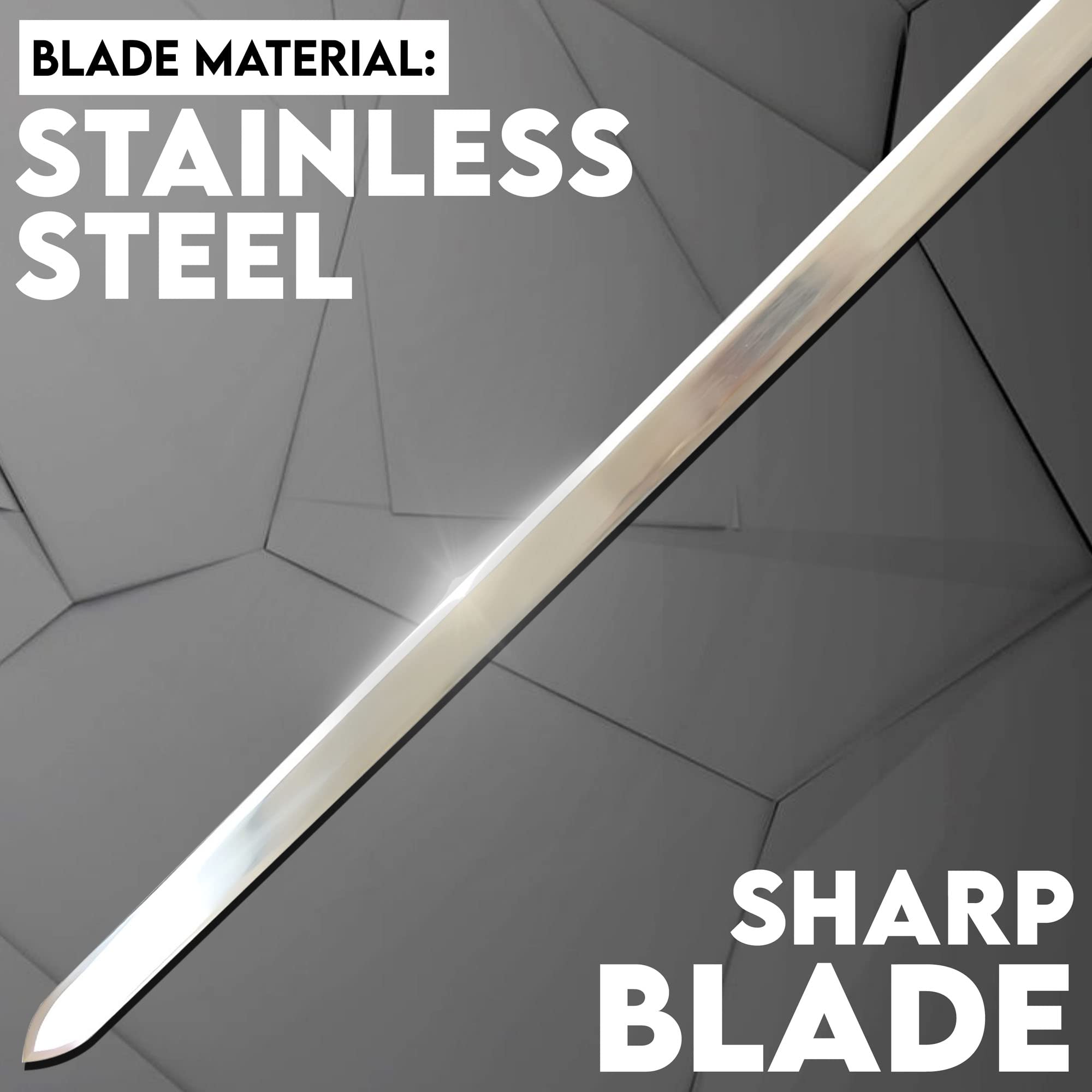 Blade The Daywalker Schwert mit Scheide - Schwert echt, Blade Schwert Daywalker, Metall Schwert mit Schwerthalter Rücken, Schwerter scharf echt, Vampirjäger