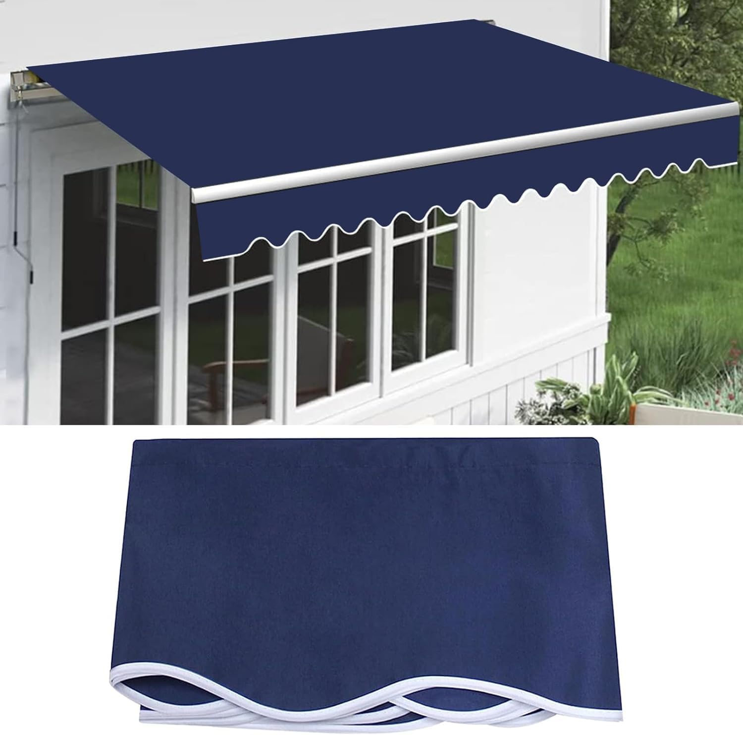 Toldo de jardín impermeable ELzEy con tela de poliéster de repuesto densa contra la lluvia
