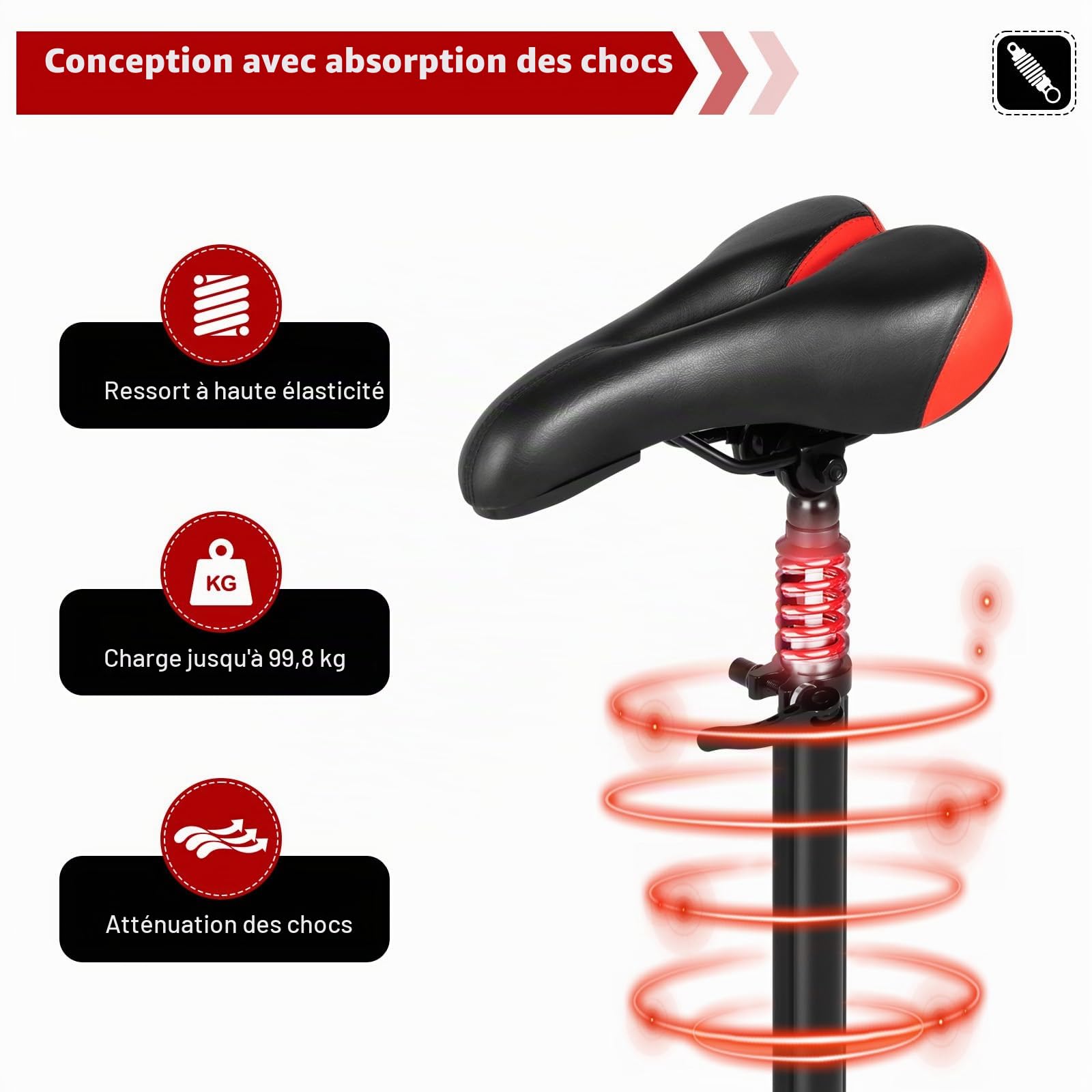 Siège de scooter électrique - Siège réglable pour Xiaomi M365, Xiaomi M365 Pro - Taille : 26 x 16 cm