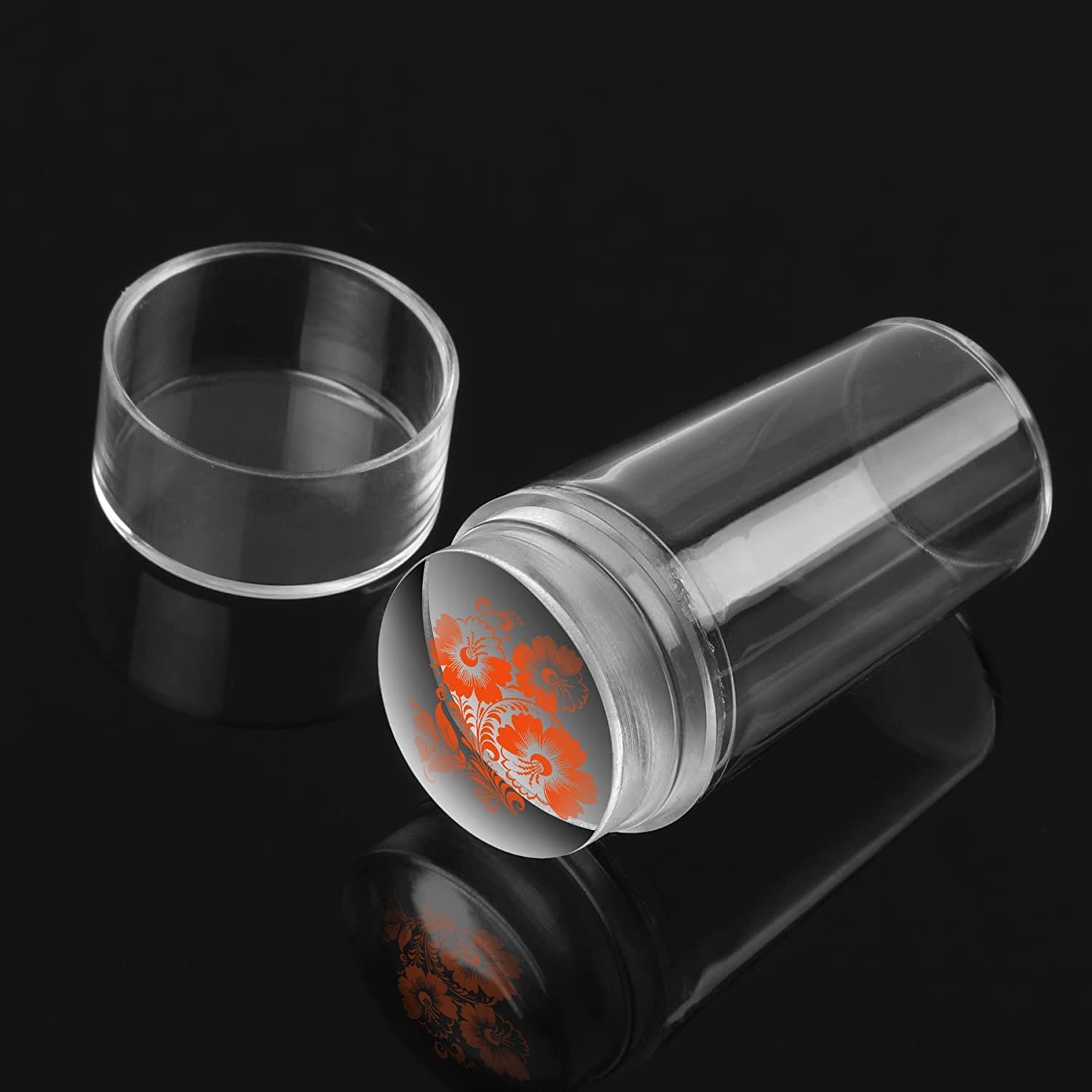 h Nail Art Stamping Tool Kit with Transparent Silicone Jelly Stamper & Acrylic Scraper | Visible Clear Nail Stamper with Replaceable Stamper Heads | French Nail Stamping Kit for Nail Art Designs, DIY Manicure & Salon Use-image-11