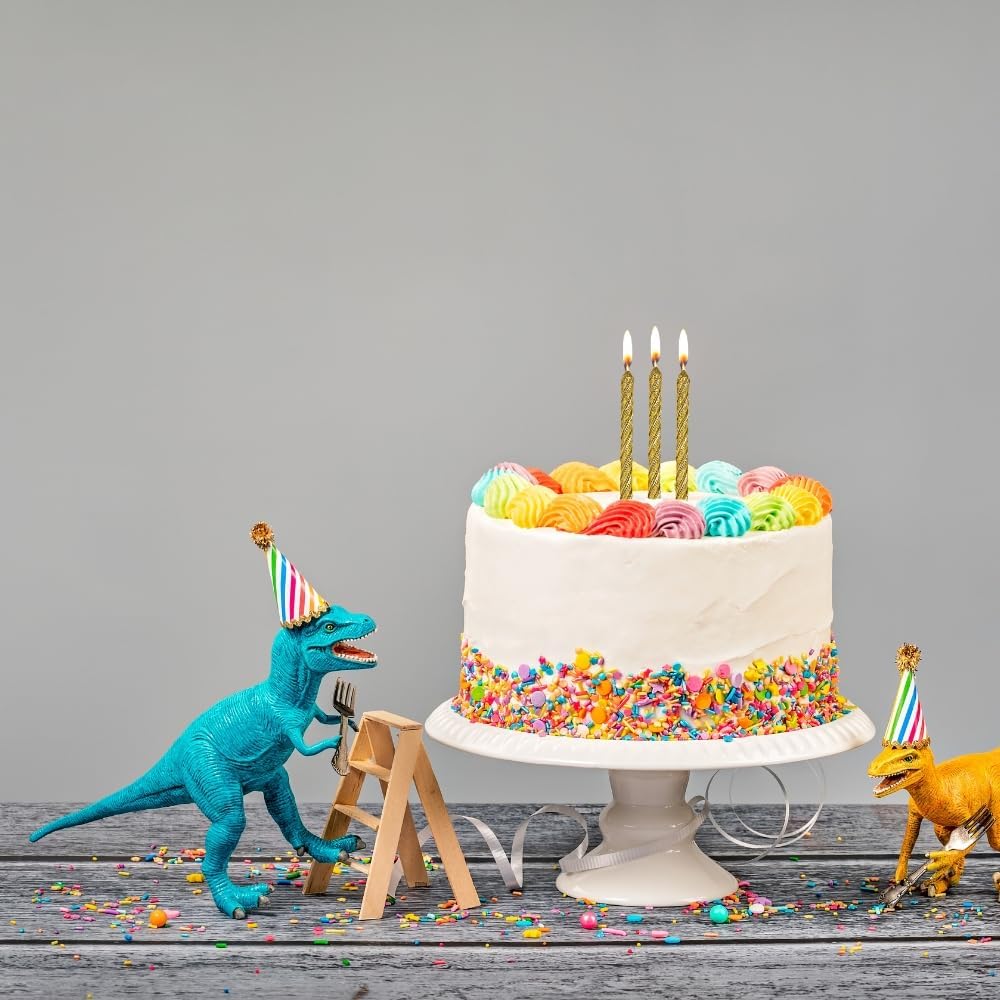 Eye-Catching Blue Spiral Candles with Star Topper - 2.5" (8 Count) - Delightful Birthday & Celebration Decor - Ideal for All Ages