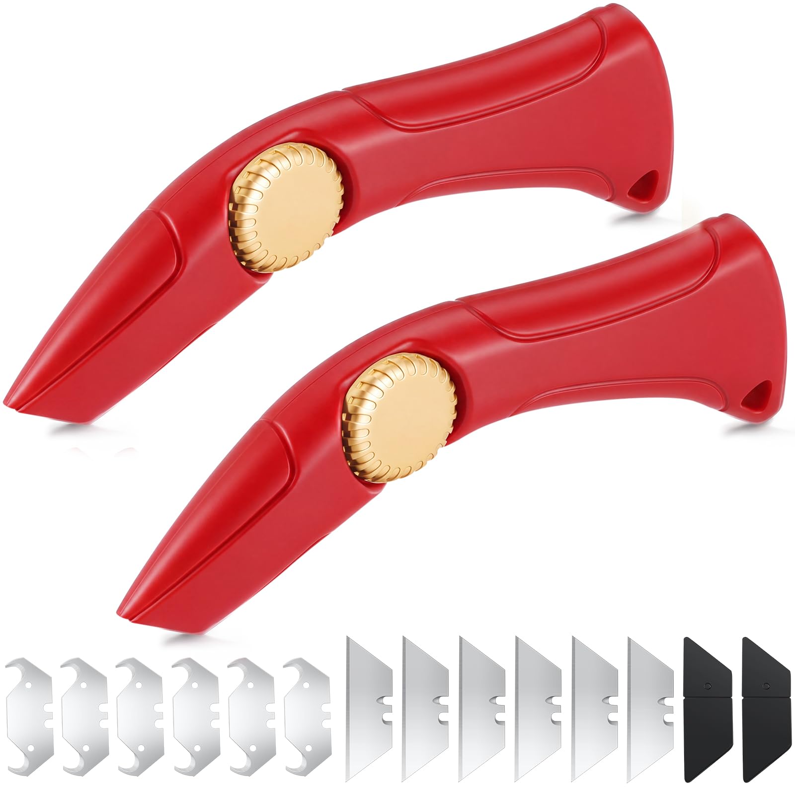 WILLBOND 2 Pcs Navajas Para Roofing Knife, Red